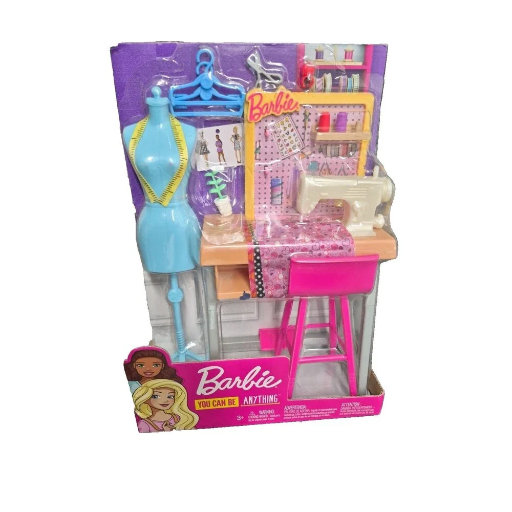 Barbie You Can Be Anything Fashion Design Studio Sewing Machine Playset 2019 New